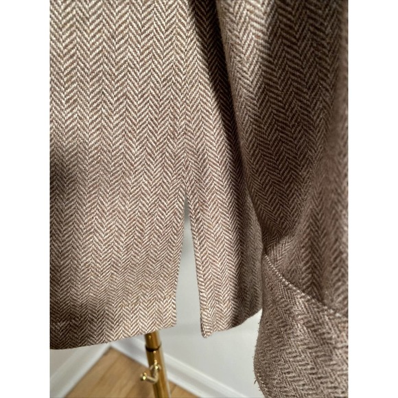 Vintage Countess Mara 100% Wool Button Up Shirt Elbow Patches Chin Strap Men M - Picture 8 of 16